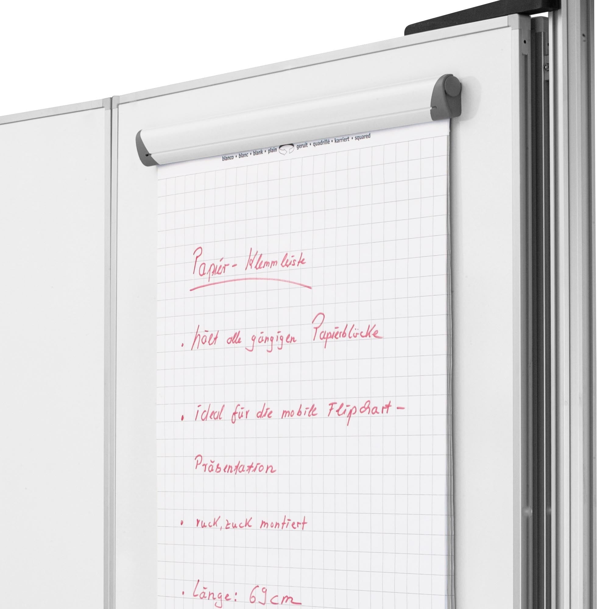 Magnetoplan Flipchart-Haken, magnetisch – für Whiteboards, Papierblöcke bis 65 mm Breite