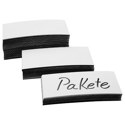 Magnetoplan Magnetetiketten – rechteckig 100 × 20 mm, magnetisch, weiss