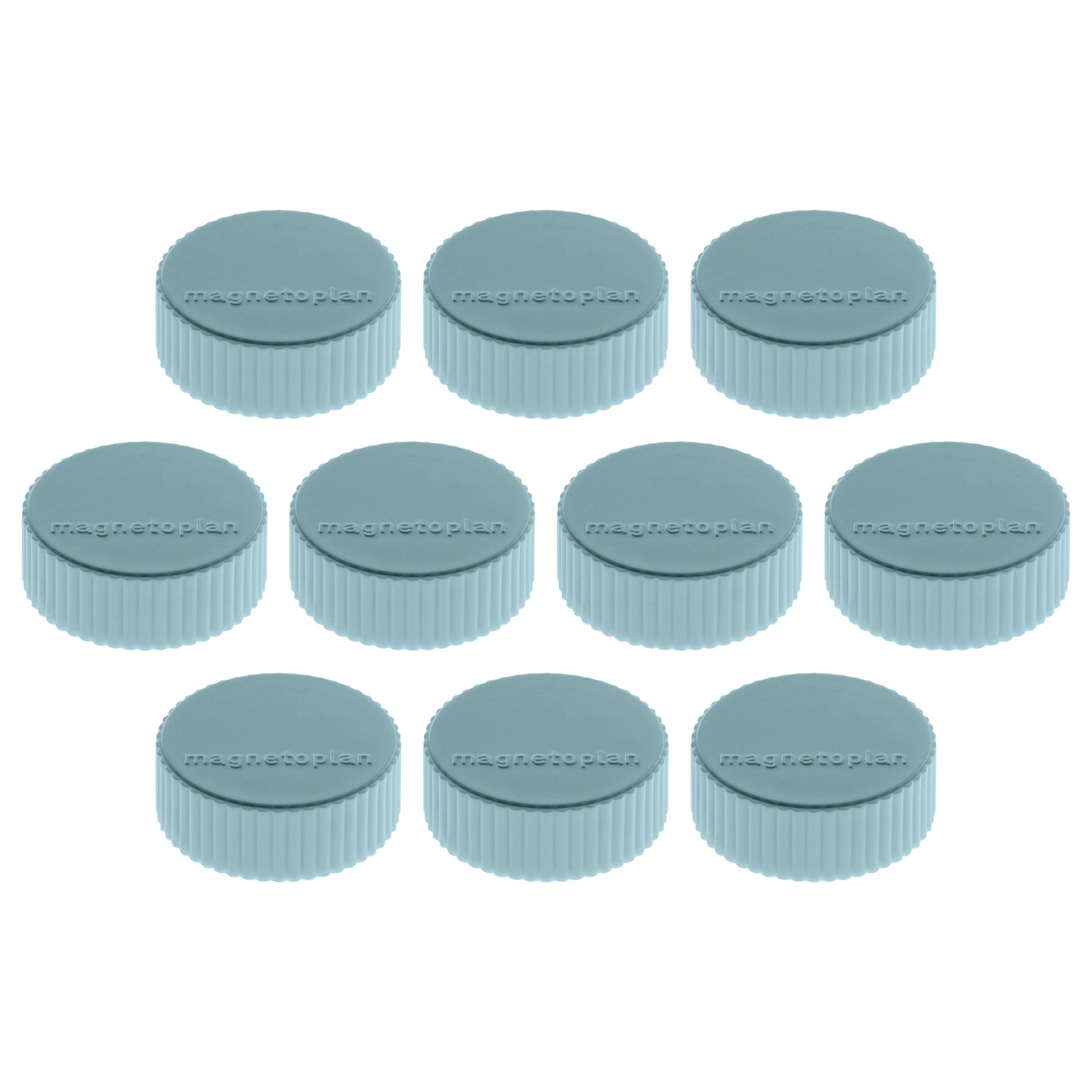Magnetoplan Tafelmagnete – Ø 34 mm, 10 Stk., blau