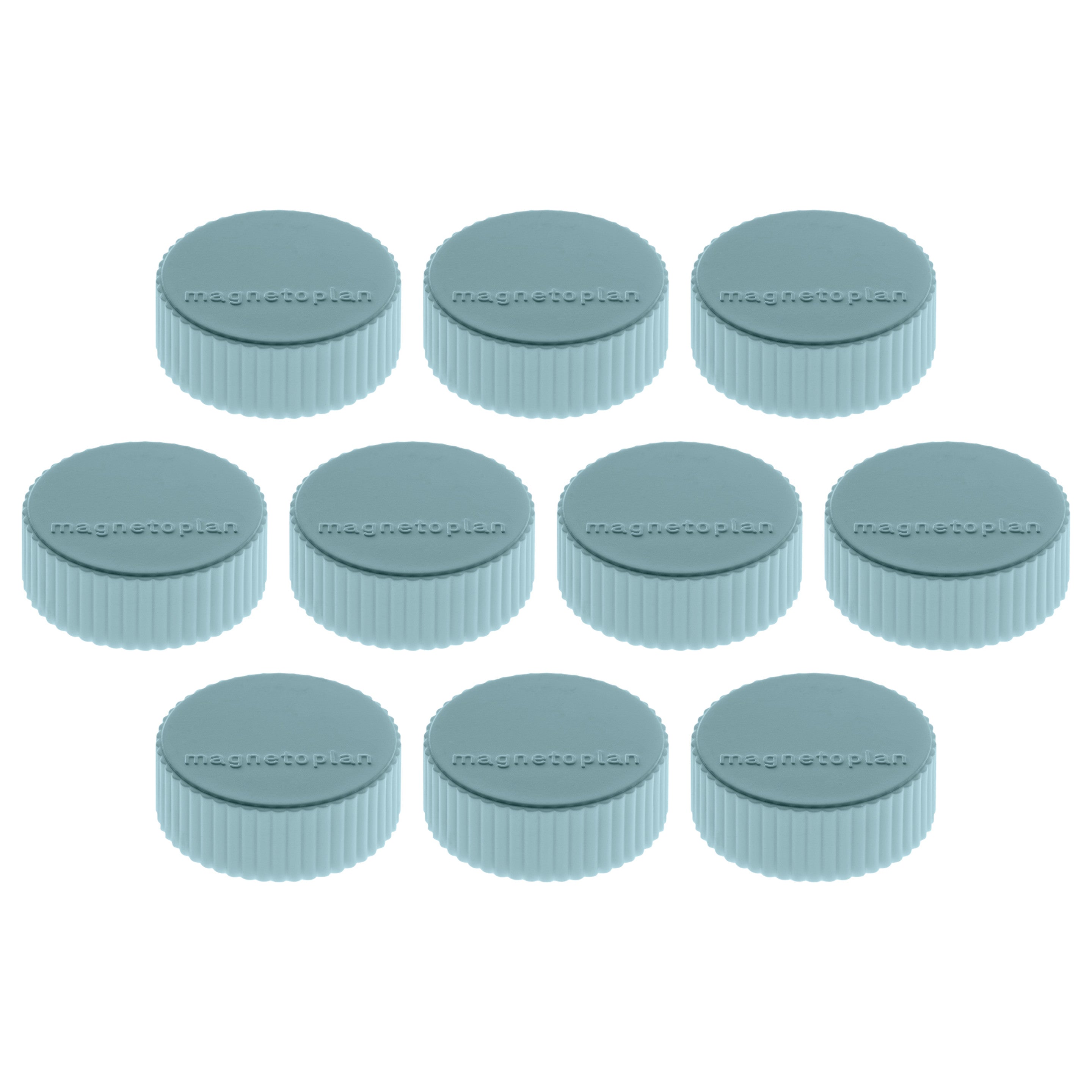 Magnetoplan Tafelmagnete – Ø 34 mm, 10 Stk., blau