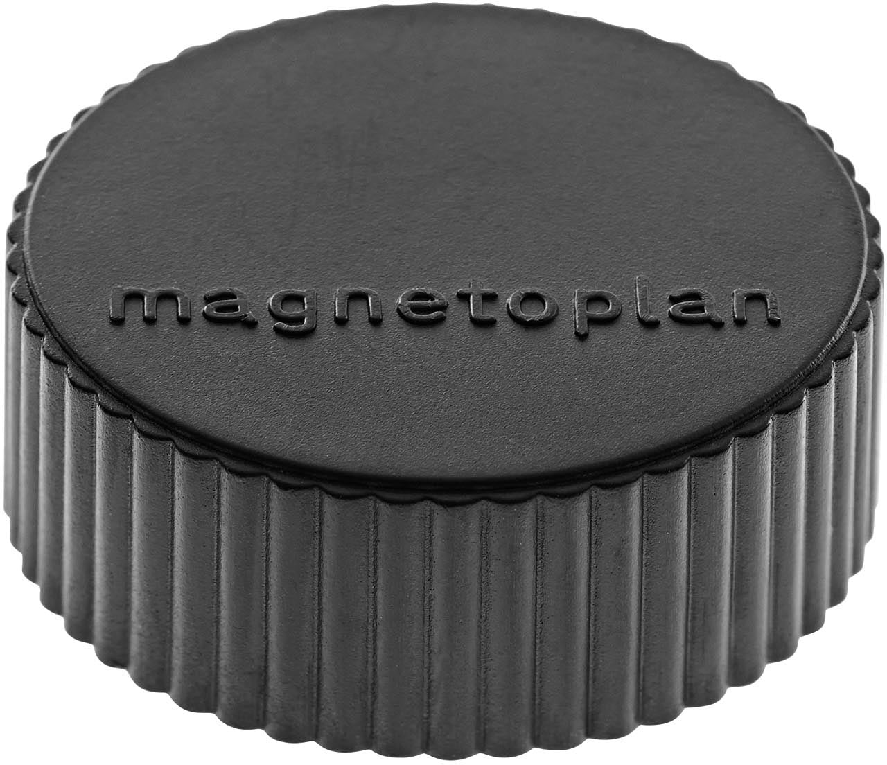 Magnetoplan Tafelmagnete – Ø 34 mm – 4 Stk., schwarz