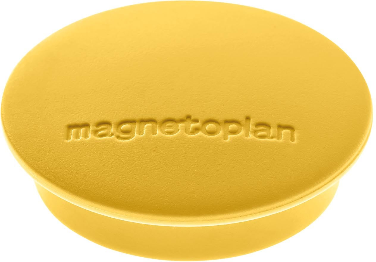 Magnetoplan Tafelmagnete – Ø 34 mm – 10 Stk. – gelb