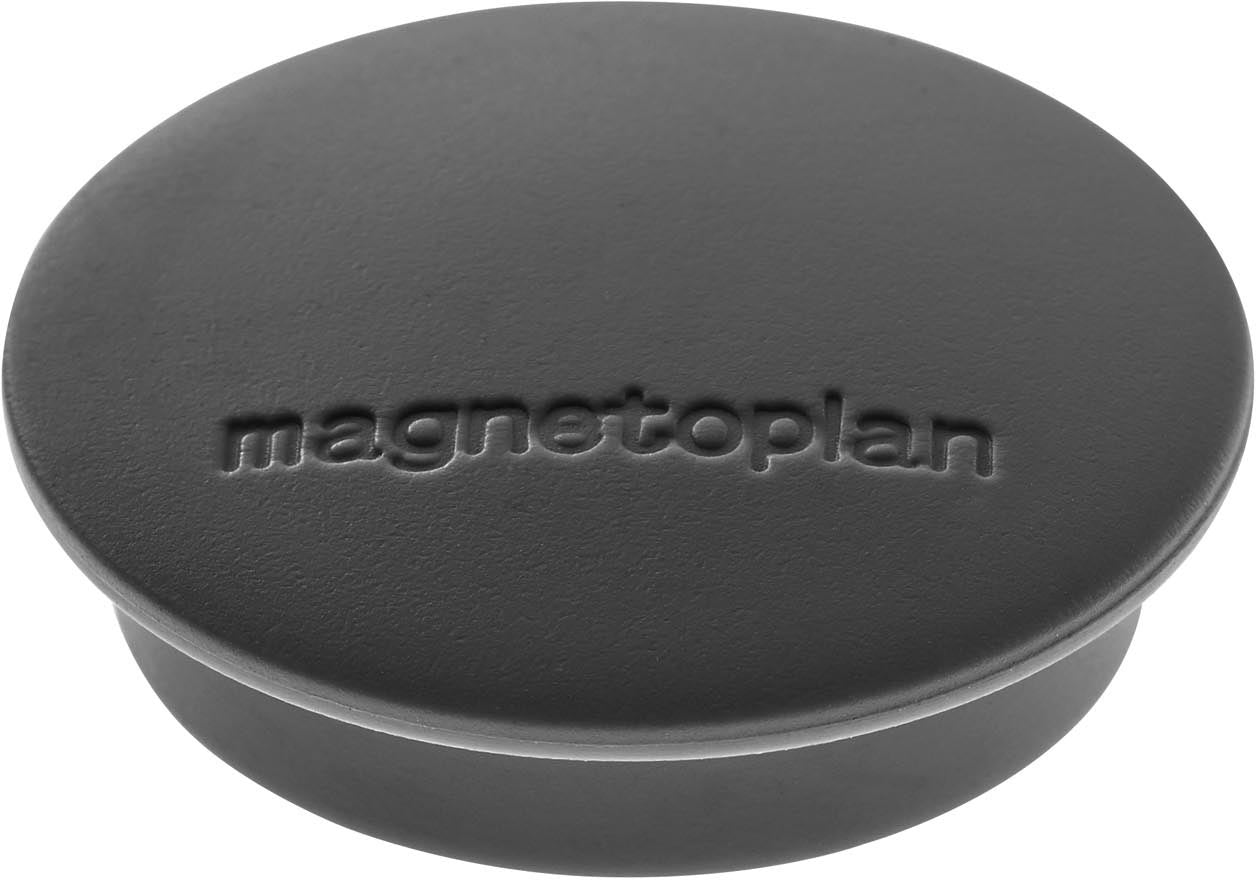 Magnetoplan Tafelmagnete – Ø 34 mm – 10 Stk. – schwarz