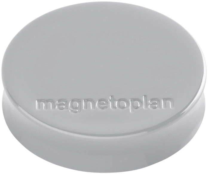Magnetoplan Tafelmagnete Ergo Medium – 64 × 39 × 34 mm, Ferrit, grau, für Tafeloberflächen