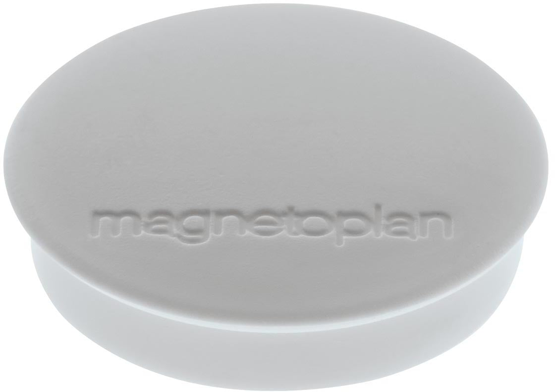 Magnetoplan Tafelmagnete – Ø 30 mm – 10 Stk. – grau