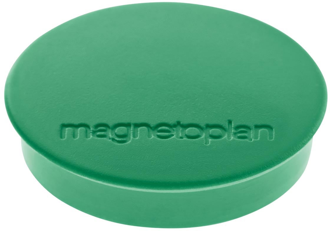 Magnetoplan Tafelmagnete – Ø 30 mm – 10 Stk. – grün