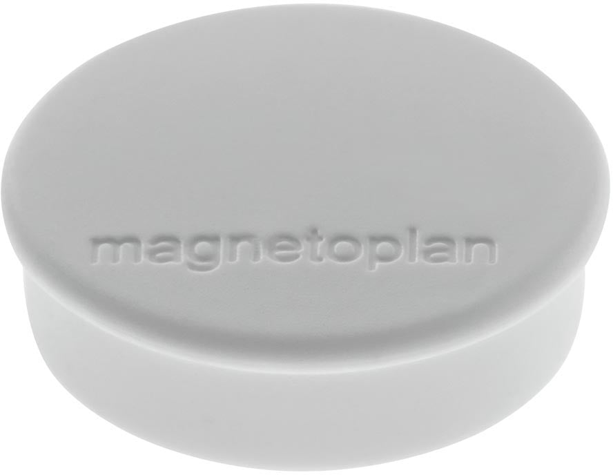 Magnetoplan Tafelmagnete – Ø 24 mm, 10 Stk., grau