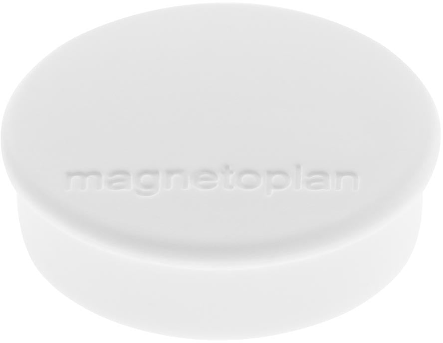 Magnetoplan Hobby 16645600 Rundmagnete – weiss, Ferritkern, Kunststoffkappe, 6 Stk.