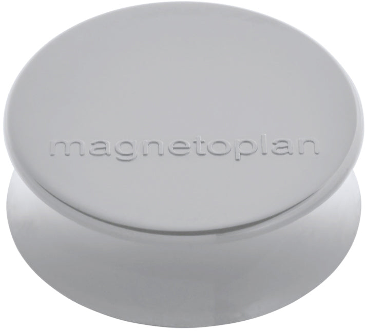 Magnetoplan Tafelmagnete – Ø 34 mm – 10 Stk. – grau