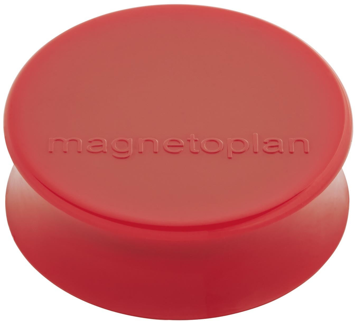 Magnetoplan Ergo Large Tafelmagnete – Ø 34 mm – 10 Stück, Rot, Ferrit, für Tafeloberflächen