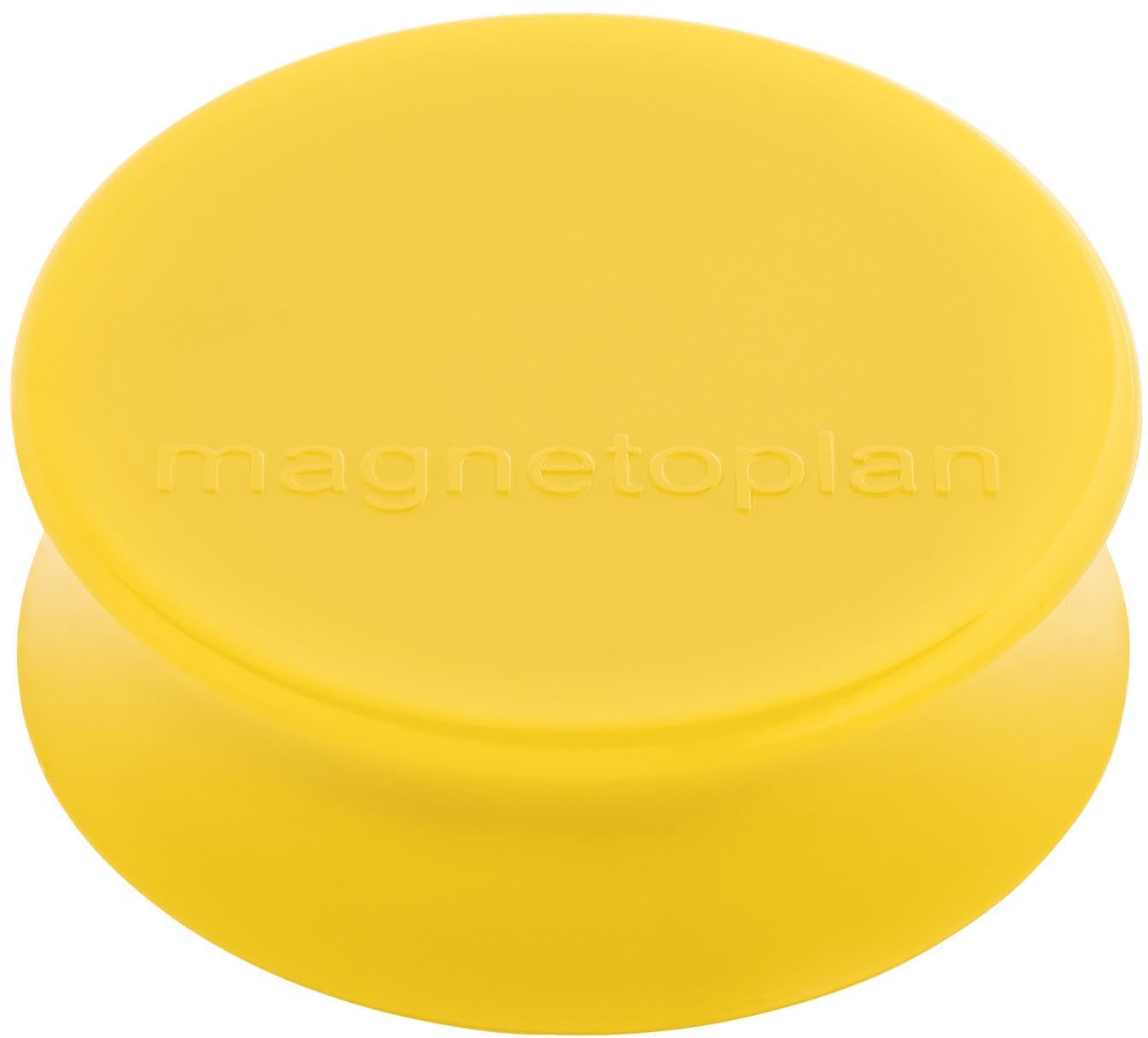 Magnetoplan Tafelmagnete – Ø 34 mm, 10 Stk., goldgelb