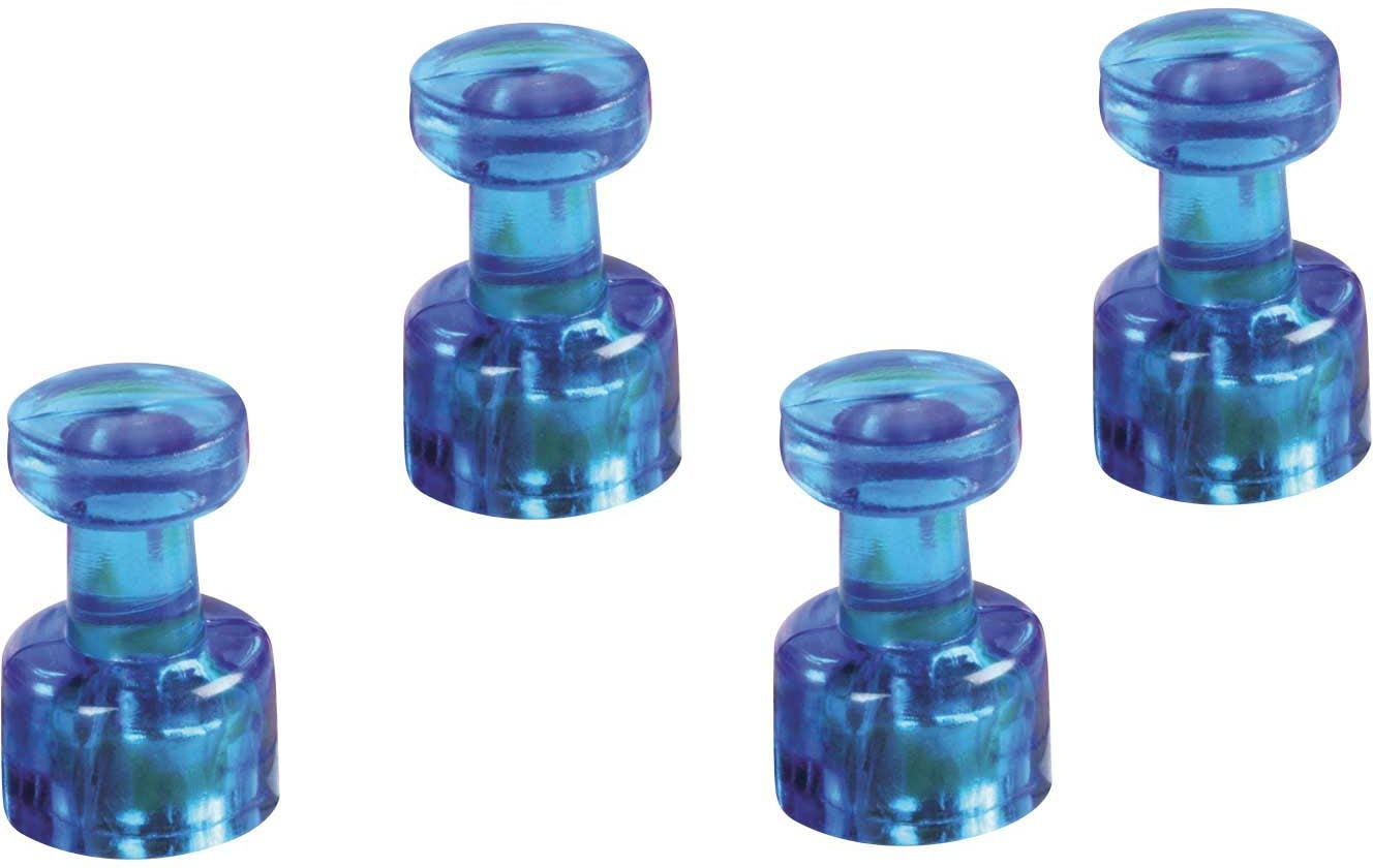 Magnetoplan Magnetischer Memohalter – Ø 11 mm × 18 mm, dunkelblau