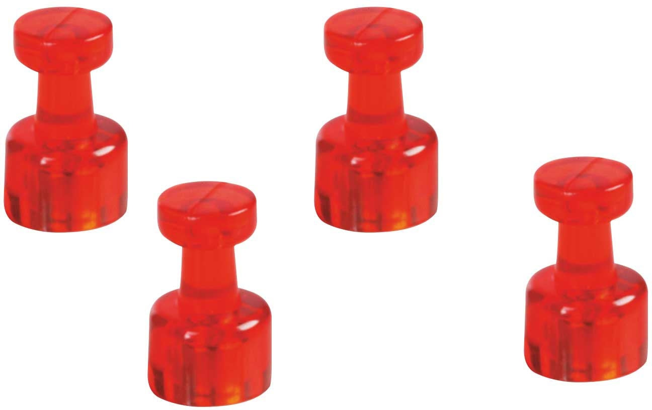 Magnetoplan Memohalter – Ø 11 mm – 4 Stk. – rot