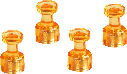 Magnetoplan Tafelmagnete – Ø 18 mm, 4 Stk., orange