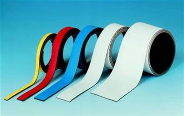 Magnetoplan Magnetband – magnetisch, weiss – 30 mm × 1 m – 10 Stück