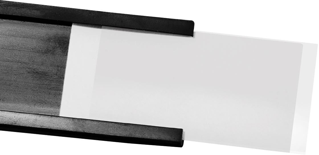 Magnetoplan Etiketten & Klarsicht-Schutzfolie für C-Profile – 30 mm, weiss/transparent
