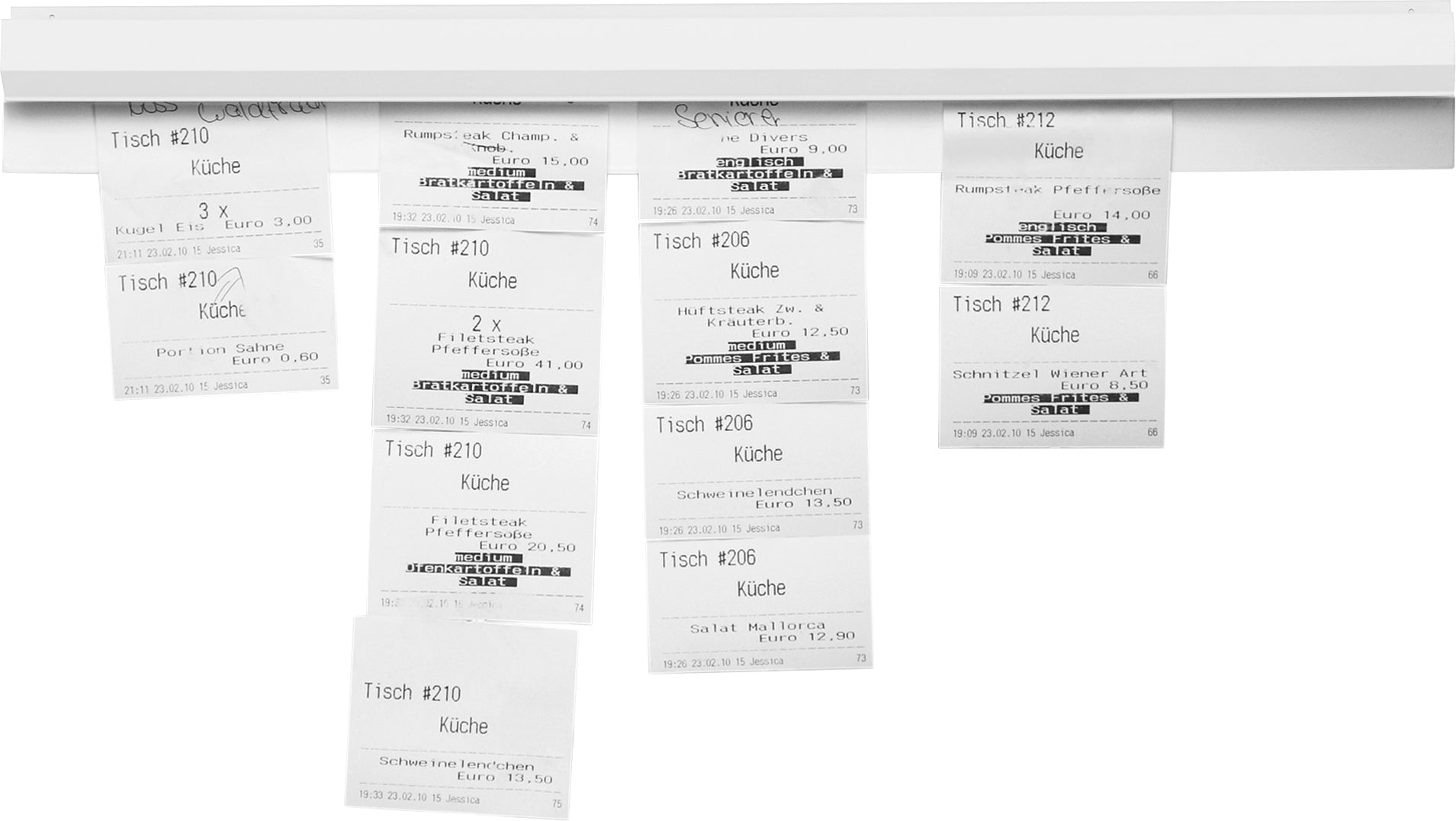 Magnetoplan Klemmschiene Catch-Ball – selbstklebend – weiss – Aluminium – 100×30×680 mm – bis zu 30 Blatt