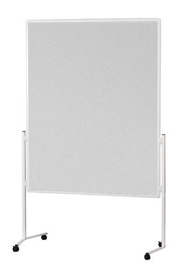 Magnetoplan Moderationswand – Papier/Karton, mit Rollen – 120 × 150 cm – Weiss, Alurahmen