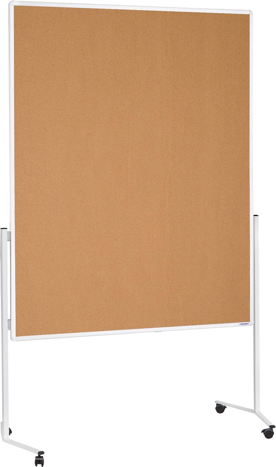 Magnetoplan Moderationswand – Kork, mit Rollen – 120 × 150 cm – Alurahmen