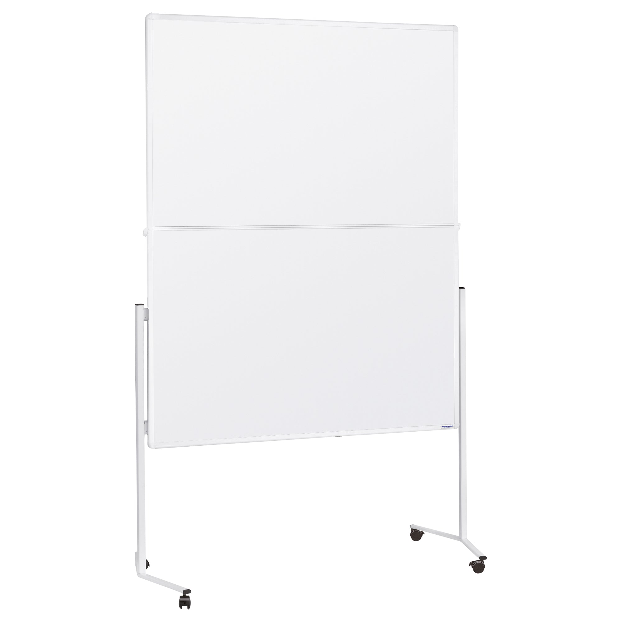 Magnetoplan Moderationswand 2111300 – Papier/Karton, mit Rollen – 120 × 150 cm – Weiss, Alurahmen