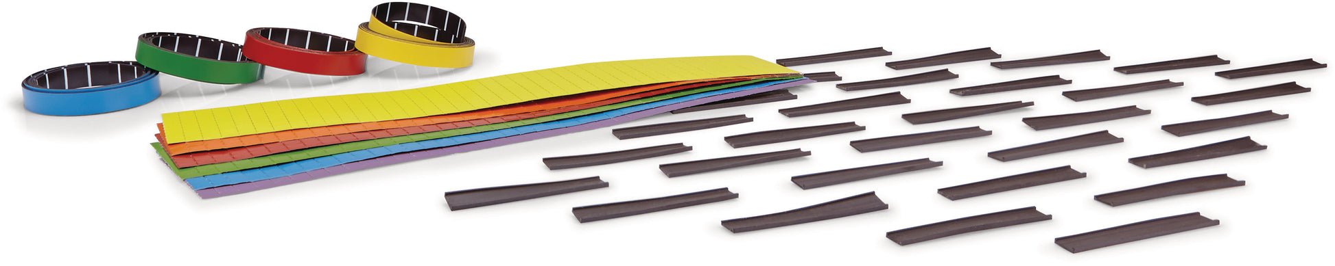 Magnetoplan Zubehörset für Personal- und Projektplaner – 30 U-Profile, 246 Etiketten, 4 Magnetbänder 10 mm × 1 m