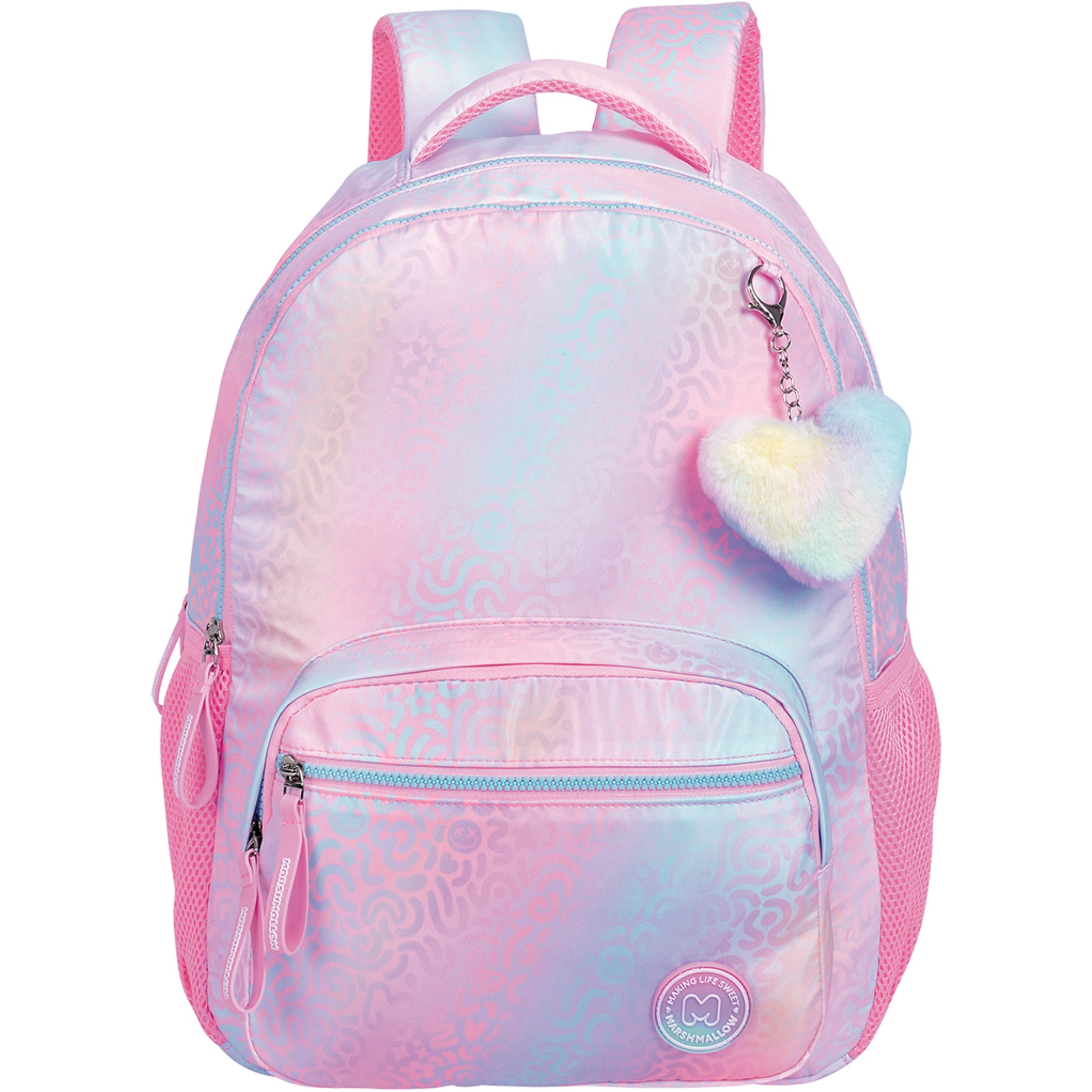 Marshmallow Notebook-Rucksack 65523 – mit Computerfach, Nylon – Iris Pink, 430 × 330 × 160 mm