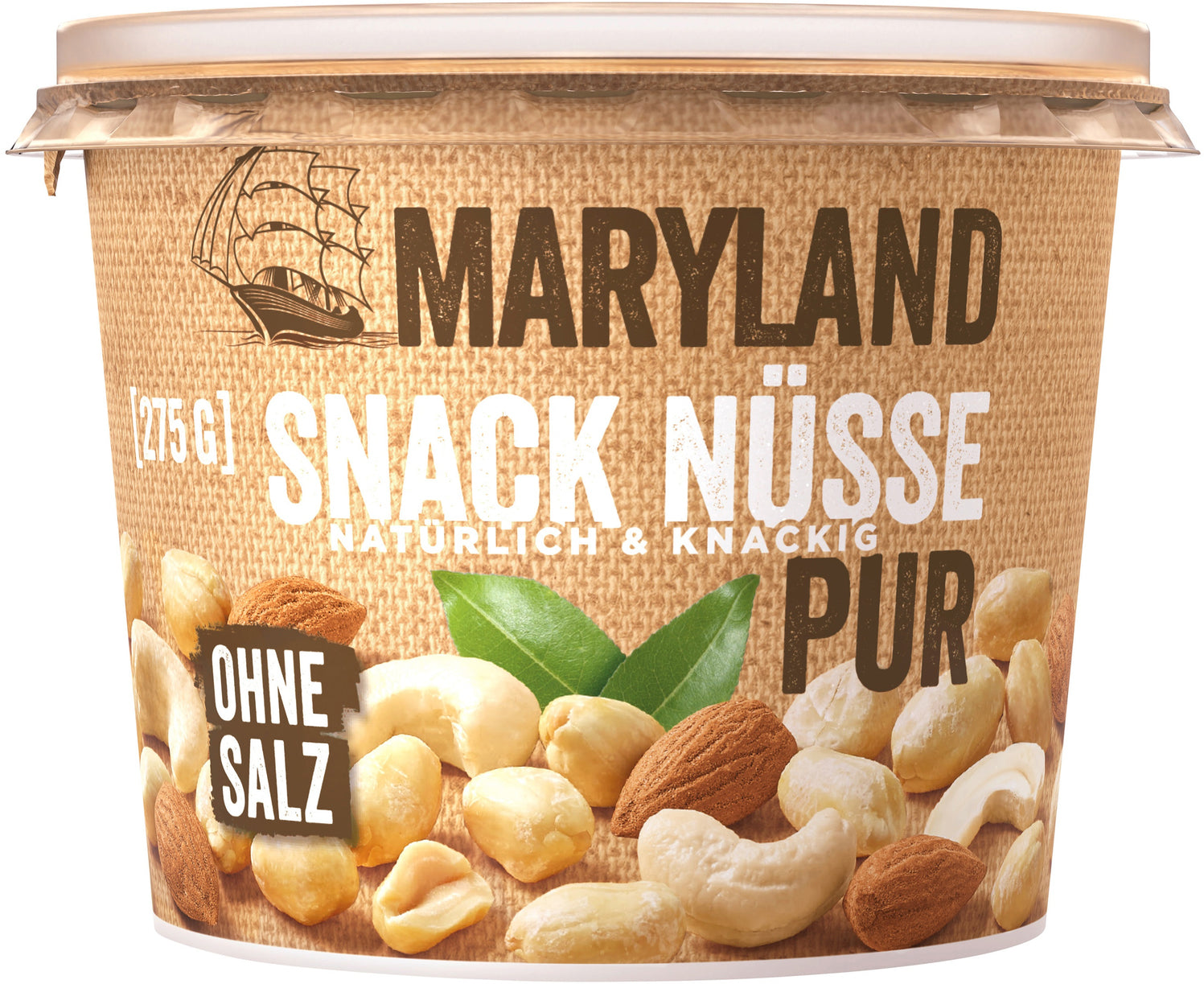 Maryland Snack Nüsse Pur, vegan – 275 g