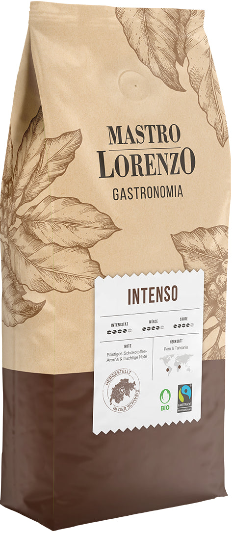 Mastro Lorenzo Intenso – Kaffeebohnen – Bio, Arabica/Robusta, 1 kg