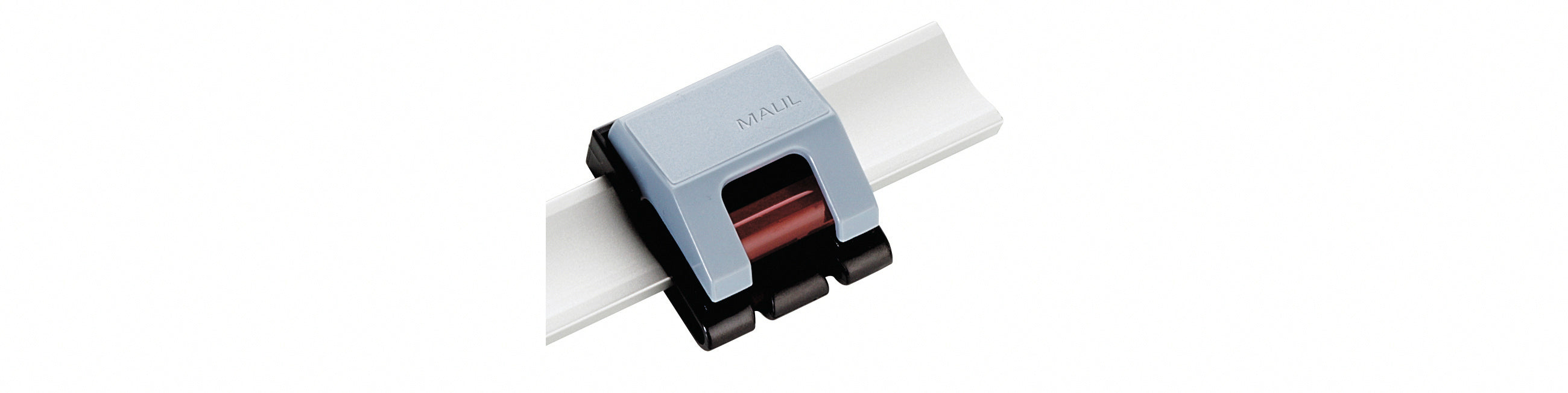 MAUL Memo-Clip – 35 × 25 × 40 mm, grau, verschiebbar, Klemmrollenautomatik