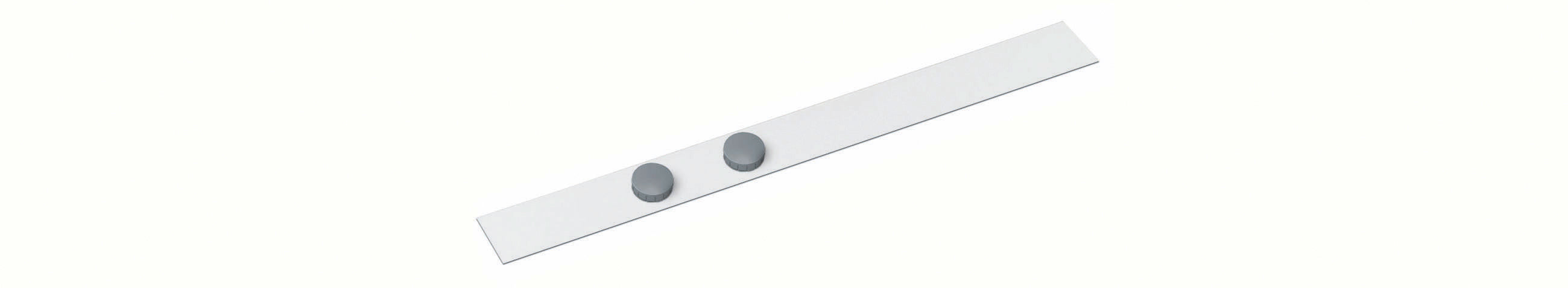 MAUL Magnetschiene – selbstklebend, inkl. 2 Magnete, Stahl (kunststoffbeschichtet) – 500 mm