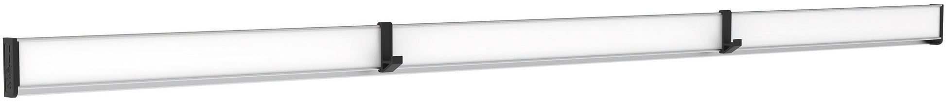 MAUL Wandhalterung 6248408 – durchgeschraubt, magnethaftend, mit 2 Haken – Silber – Aluminium – 1'000×42 mm