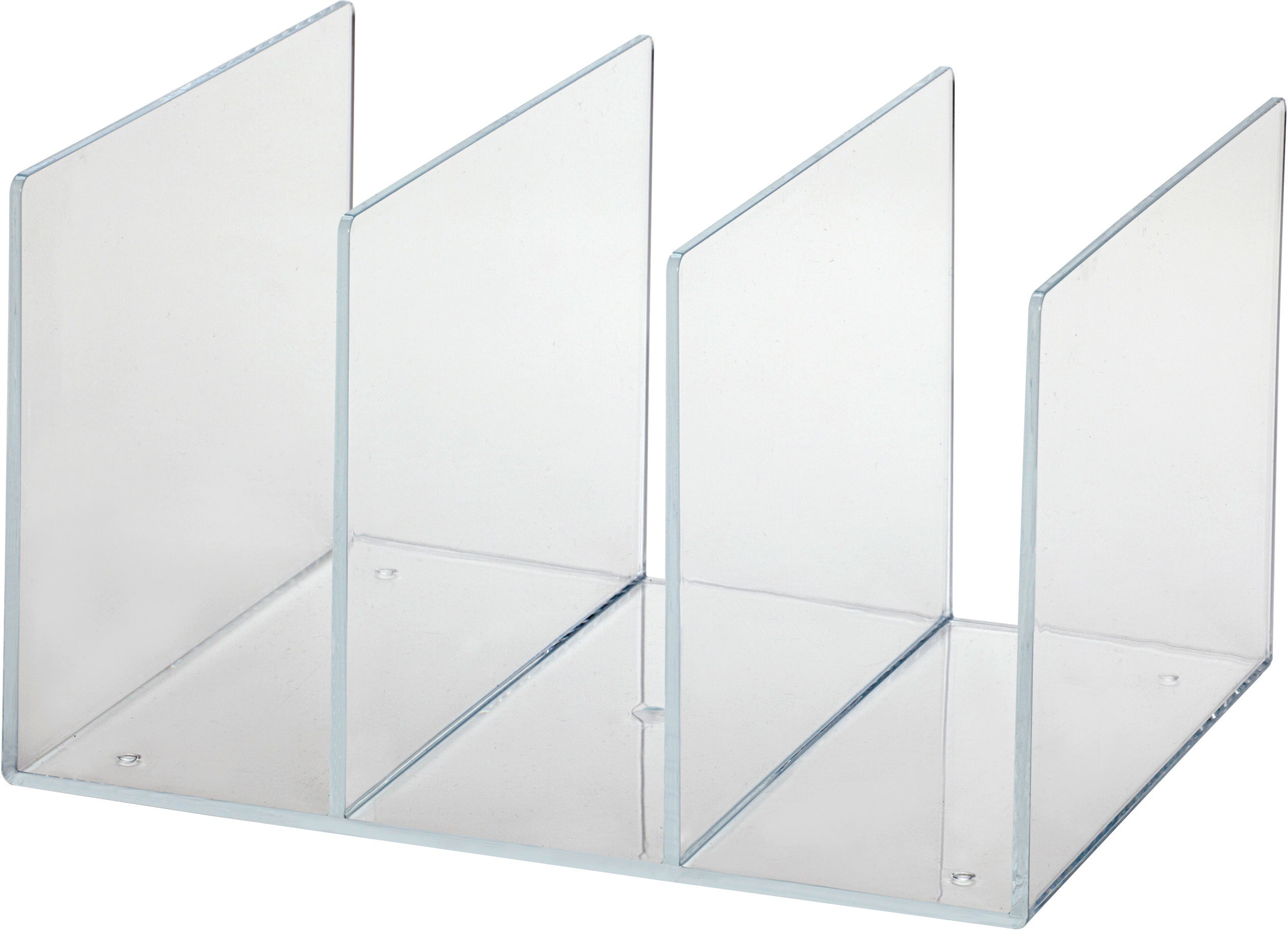 MAUL Katalog-Stehsammler – 3 Fächer – Acryl – transparent – 270 × 208 × 158 mm