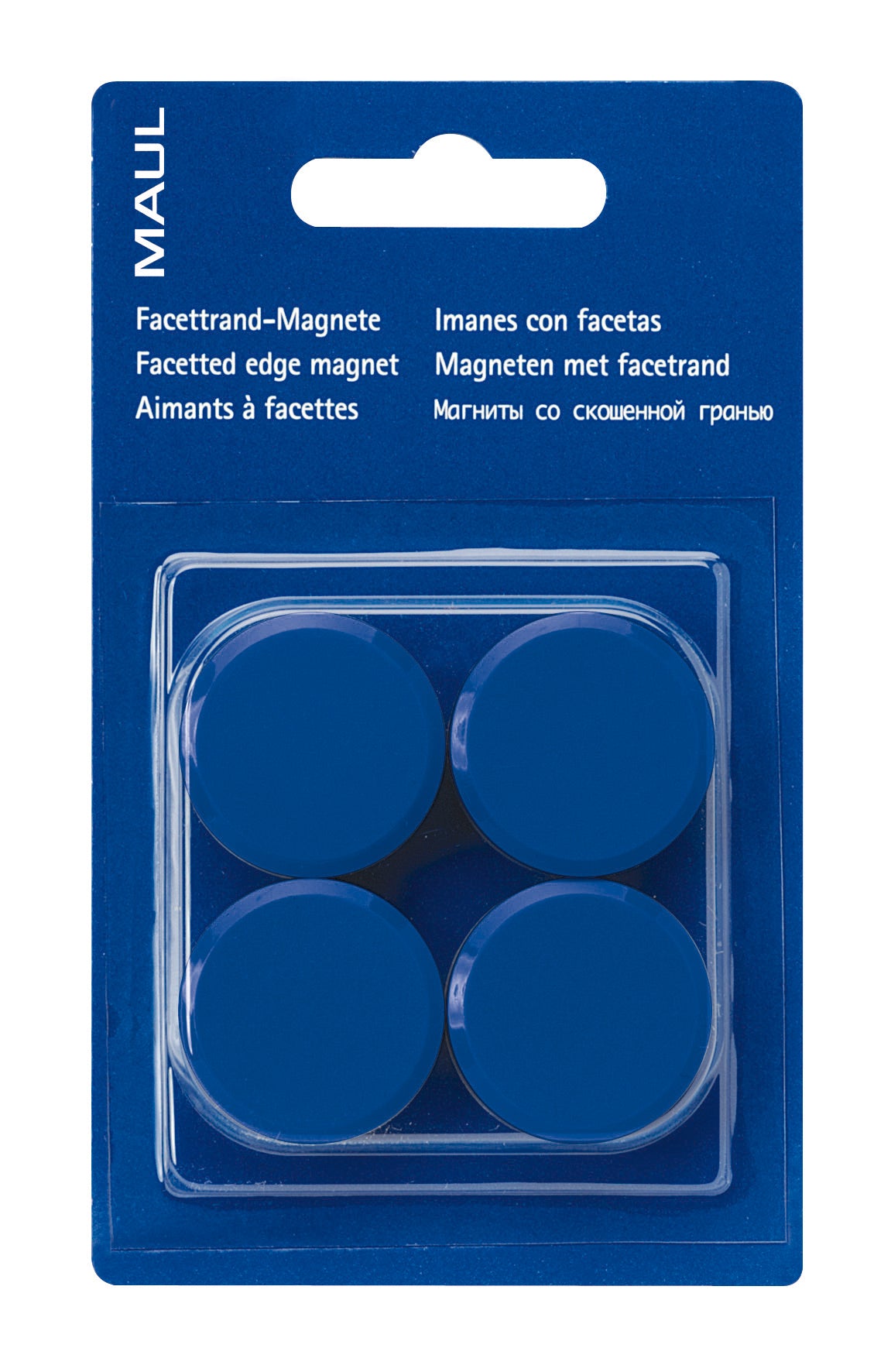 MAUL Tafelmagnete – 136 × 79 × 12 mm, Ferrit, Blau