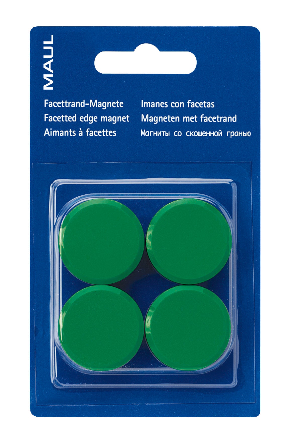 MAUL Tafelmagnete – Ø 30 mm, 4 Stk., grün