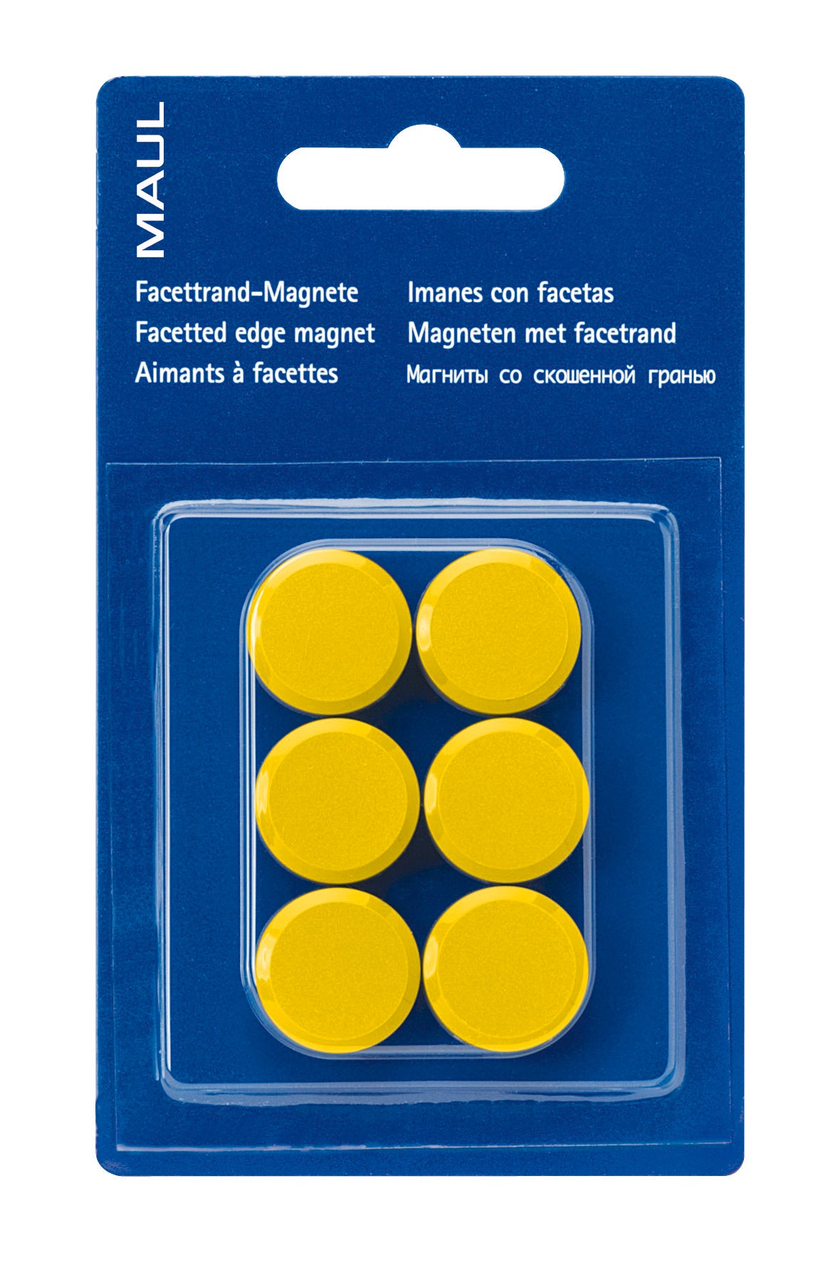 MAULpro Tafelmagnete – Ø 20 mm, gelb, Ferrit