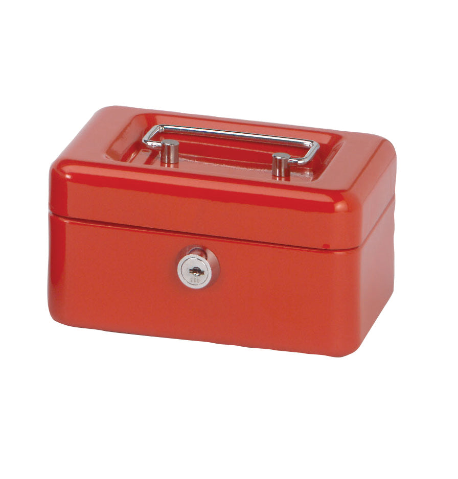 Maul 18280 – Geldkassette mit Münzgeldeinsatz, 152 × 125 × 81 mm, Rot