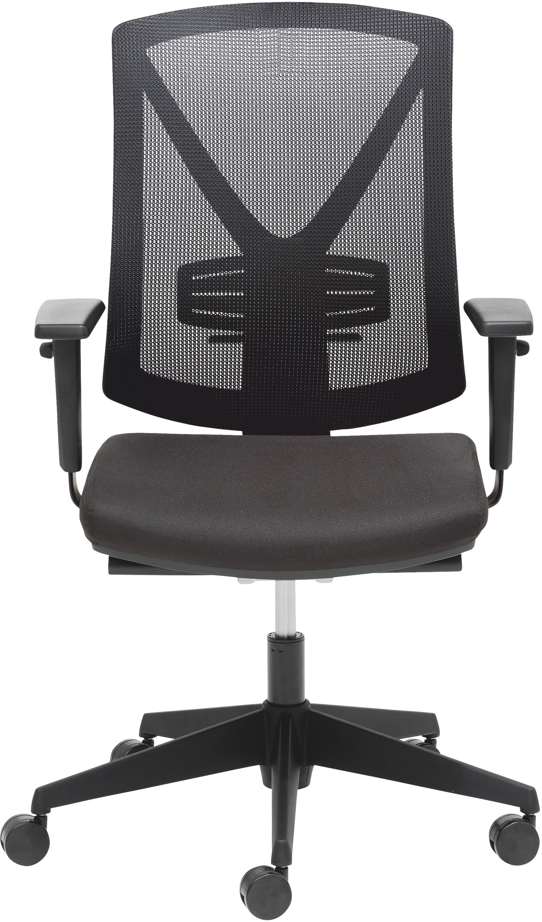 Mayer Futurio II 2335 Bürostuhl – Netzrücken – Schwarz, Synchronmechanik, 1D-Armlehnen