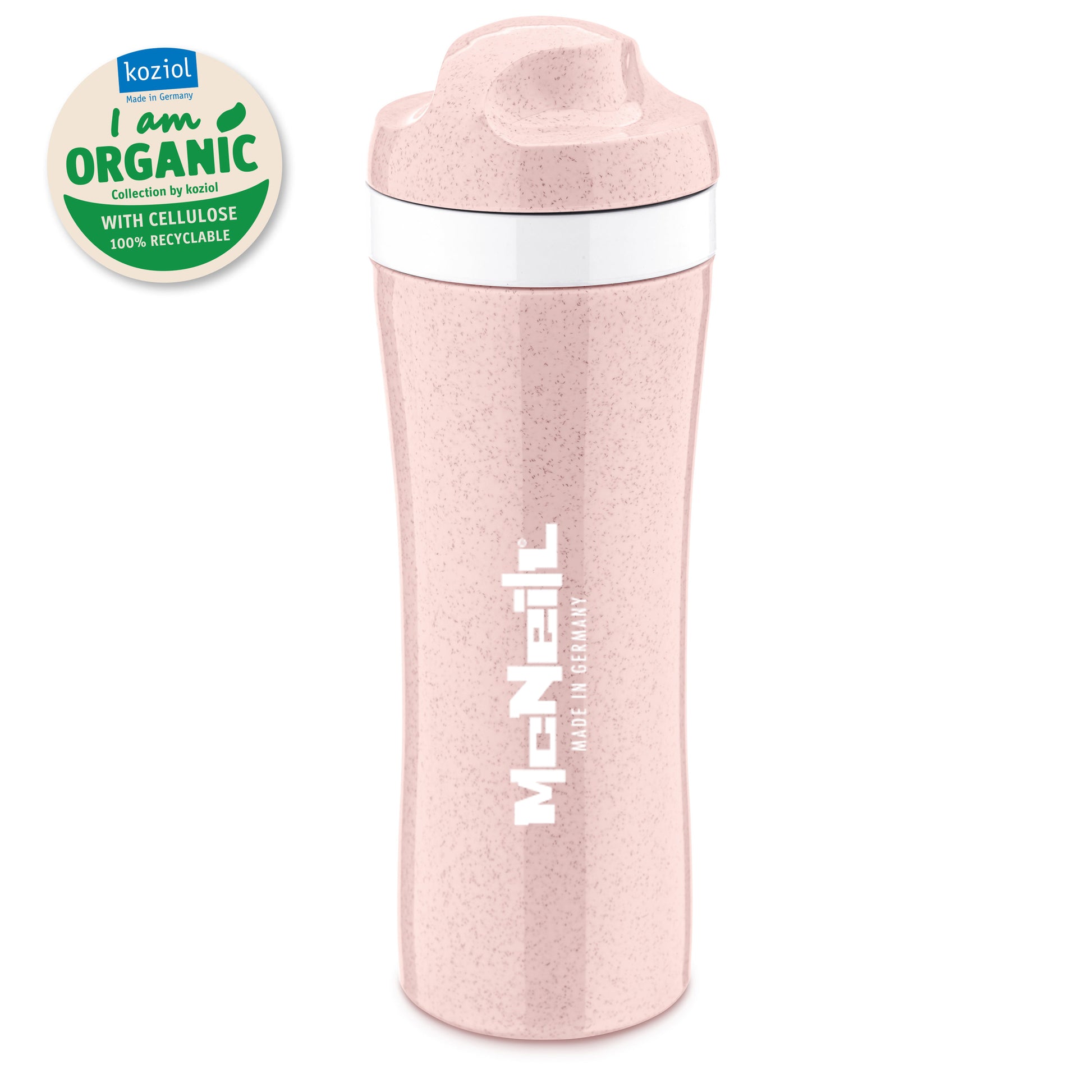 McNeill Koziol Oase Organic Trinkflasche 425 ml – Weithals, Kunststoff, Pink