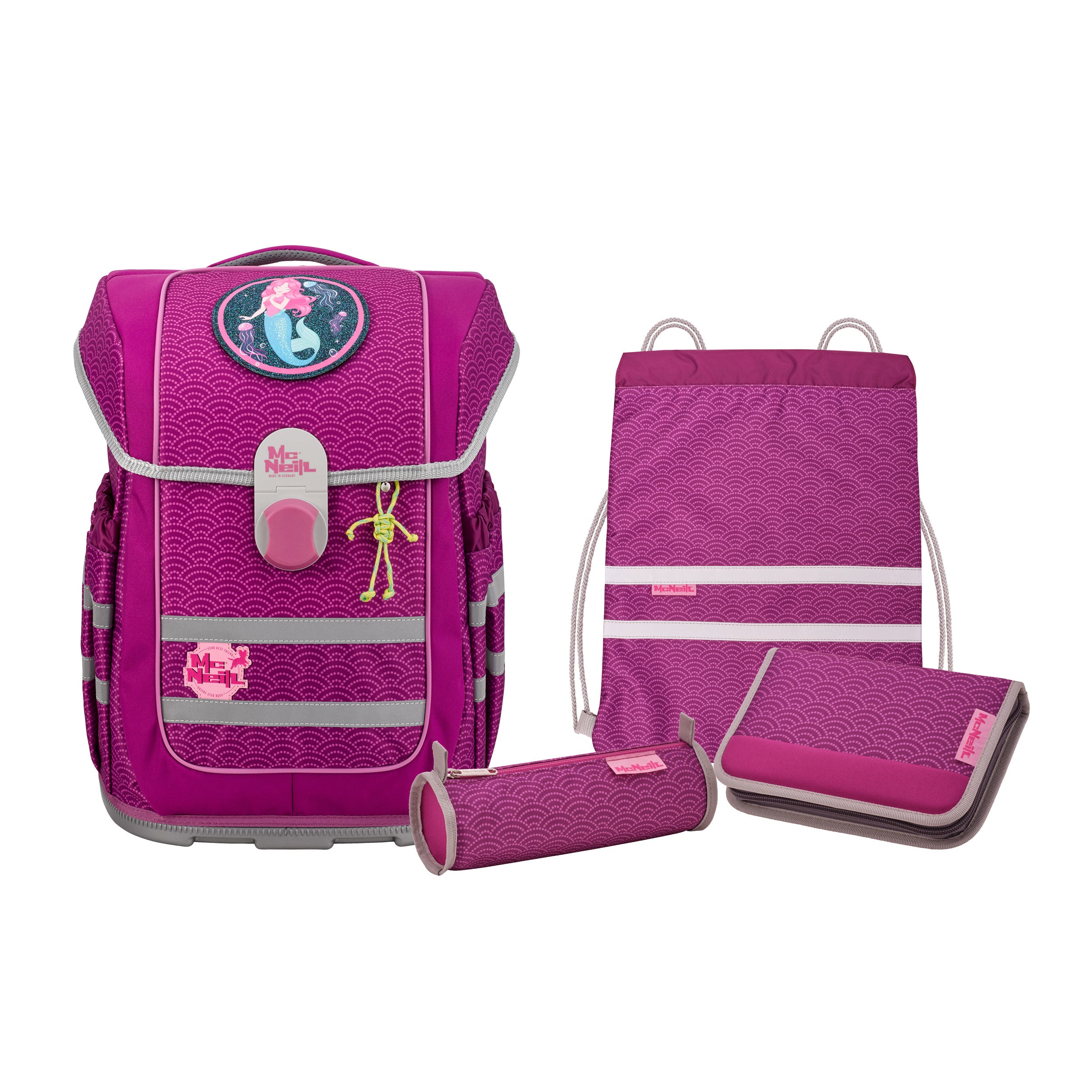 McNeill McOcean – 5-teiliges Schulrucksack-Set, PUNTOPINK, 29×42×31 cm