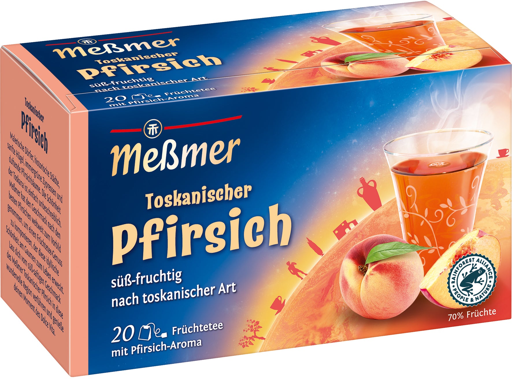 Messmer Früchtetee Toskanischer Pfirsich – Teebeutel 20 Beutel
