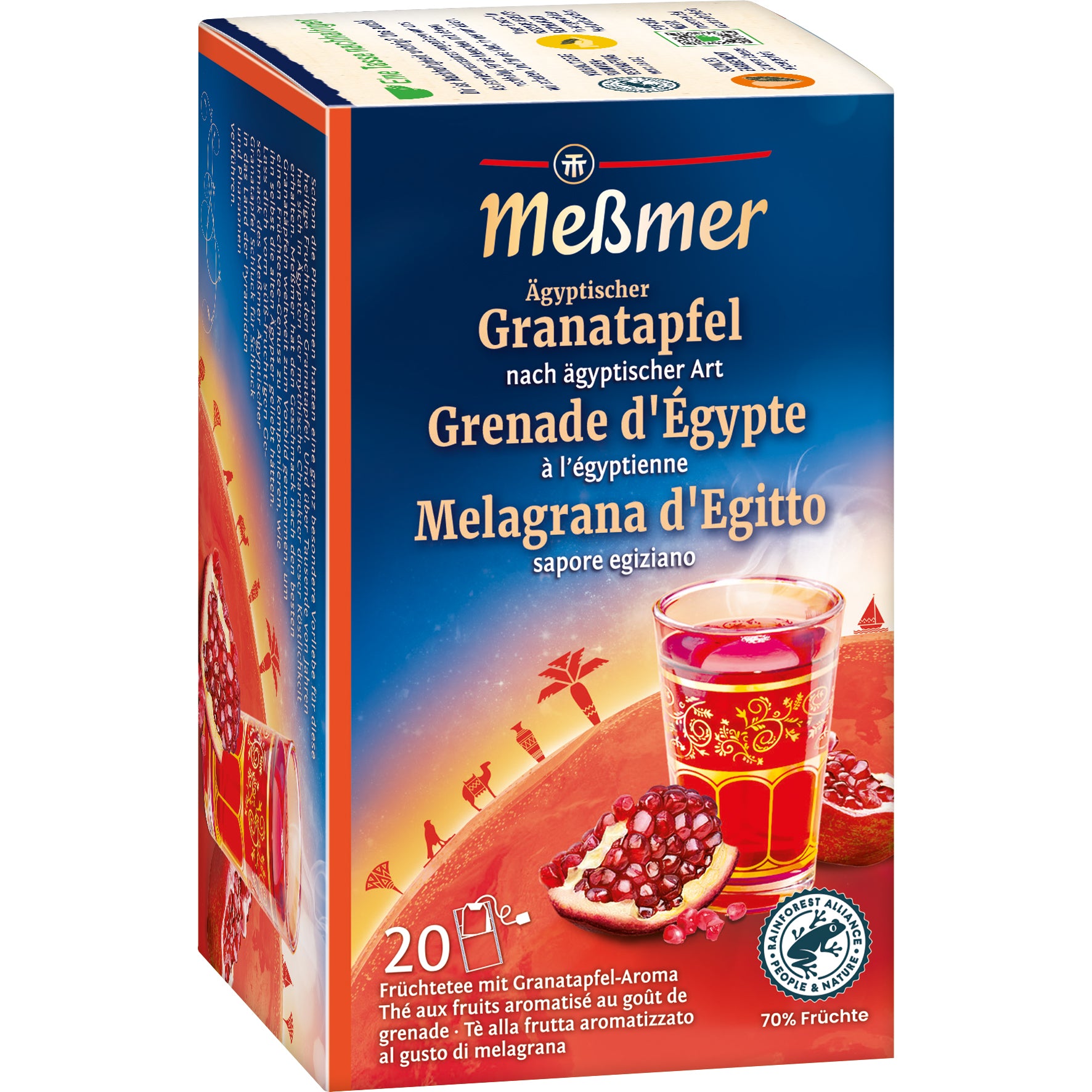 Messmer Früchtetee Ägyptischer Granatapfel – Teebeutel 20 Beutel