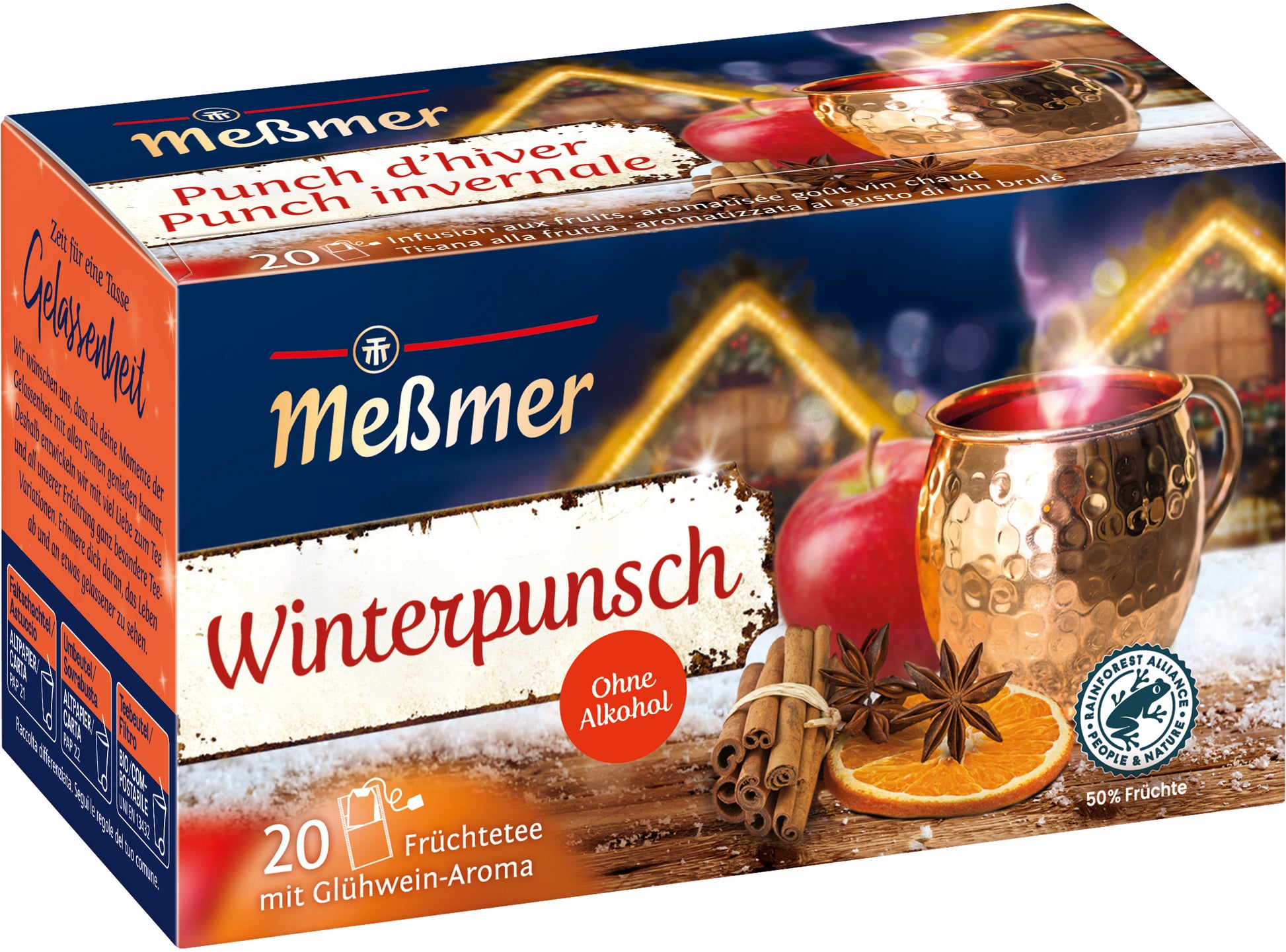 Messmer Früchtetee Winterpunsch – Teebeutel 20 Beutel