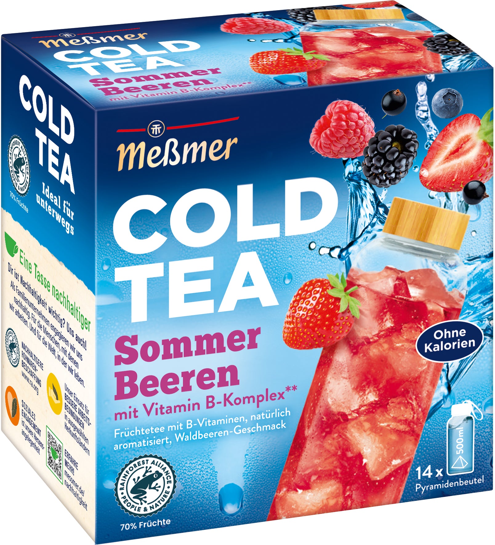 Messmer Früchtetee Sommer-Beere – Teebeutel 14 Beutel