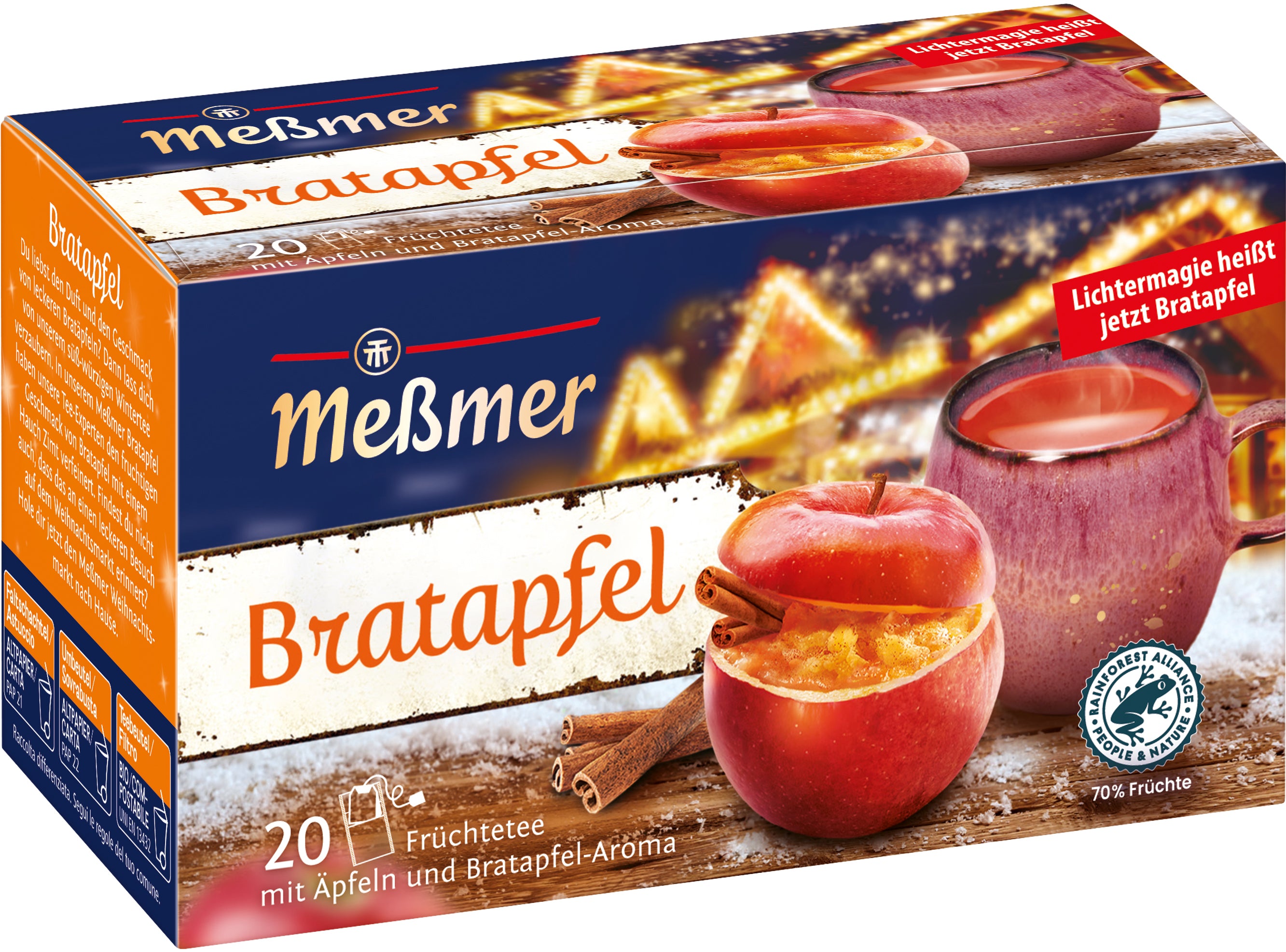 Messmer Früchtetee Bratapfel – Teebeutel 20 Beutel