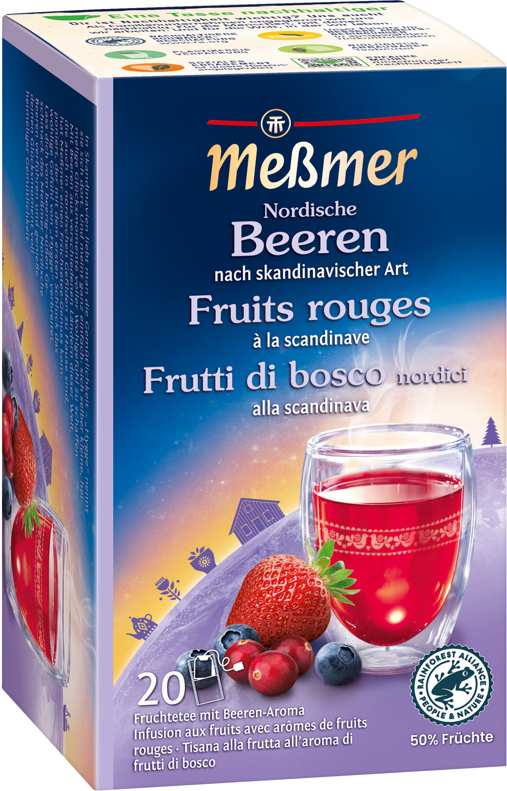 Messmer Früchtetee Nordische Beeren – Teebeutel 20 Beutel