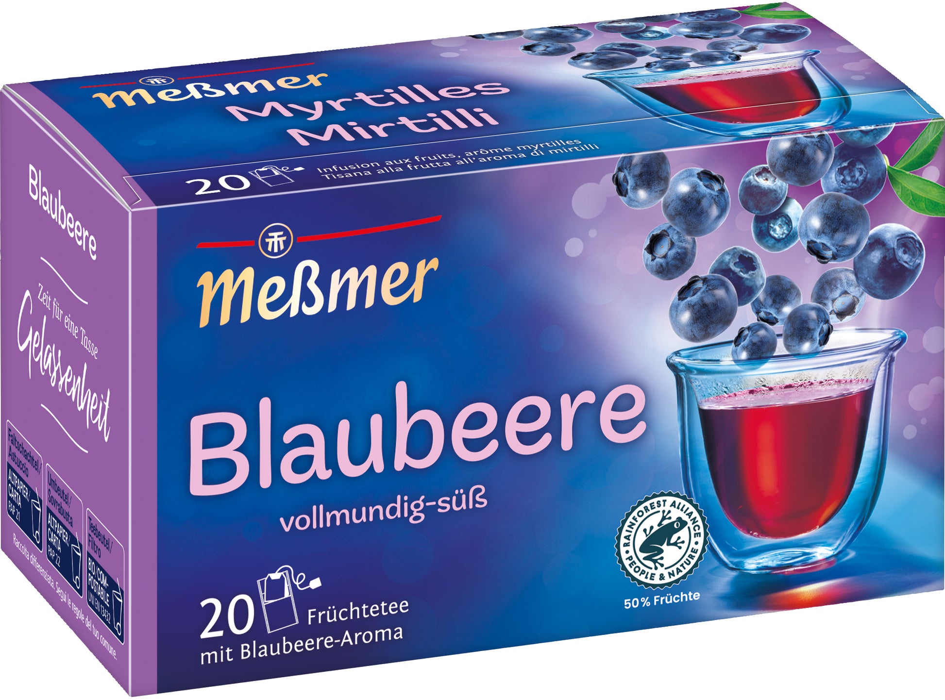 Messmer Blaubeer-Früchtetee – Teebeutel 20 Beutel
