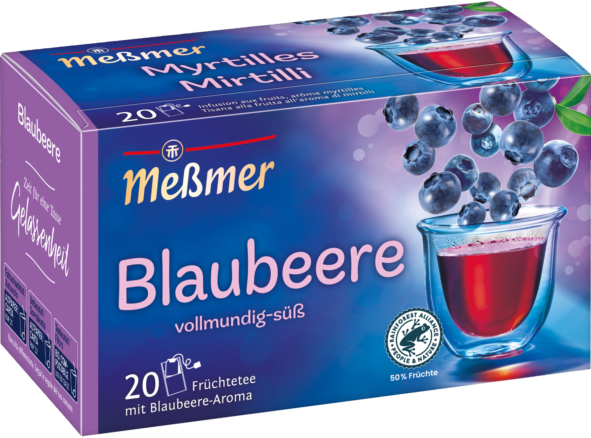 Messmer Blaubeer-Früchtetee – Teebeutel 20 Beutel