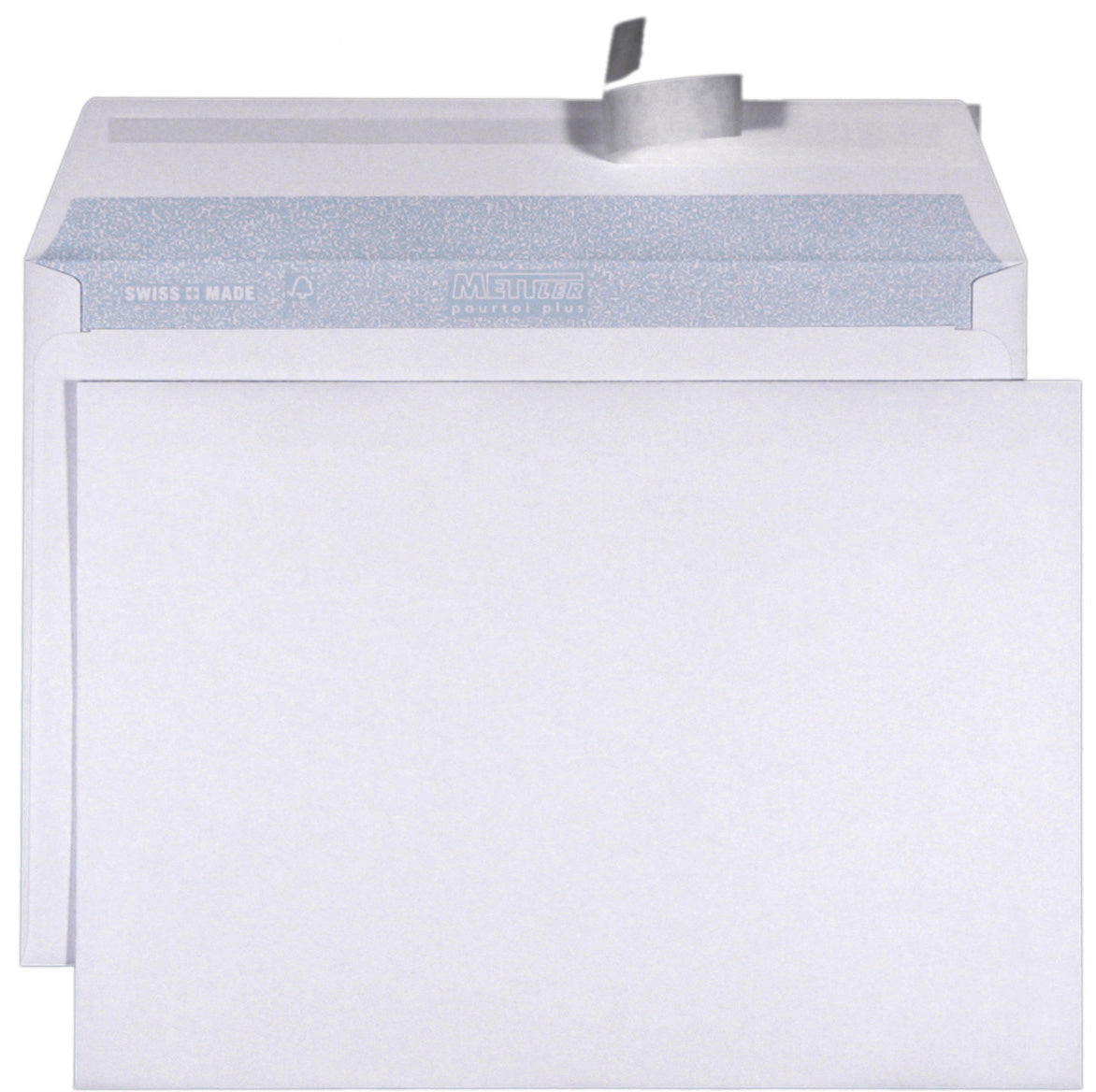 Mettler Couvert C5, ohne Fenster, Haftklebung, ultraweiss, 120 g/m² – 500 Stk.