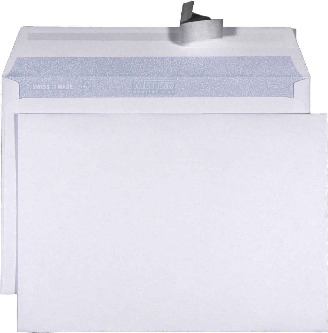 Mettler Couvert C5, ohne Fenster, Haftklebung, ultraweiss, 100 g/m², mit Innendruck – Mettler – 500 Stk.