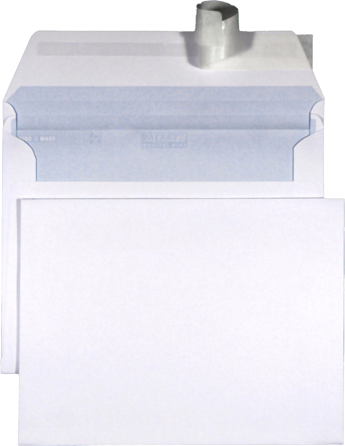 Mettler Seitenfaltentasche C5, ohne Fenster, Haftklebung, Ultraweiss, 120 g/m², 20 mm Falte – 250 Stk.